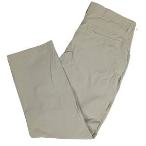 Ascend Men's Tan Khaki Hiking Travel Pants 40x34 - Lightweight Stretch
